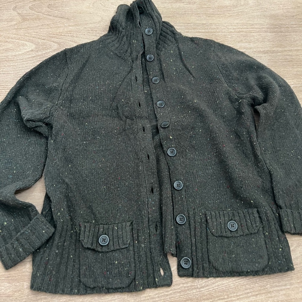 Eddie bauer green wool cardigan sweater size  xl